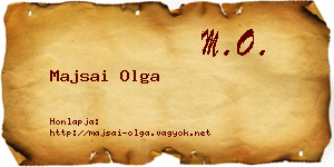Majsai Olga névjegykártya